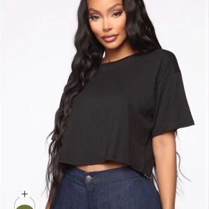Set of 2 Classic Black Women's Crop Top